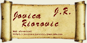 Jovica Riorović vizit kartica